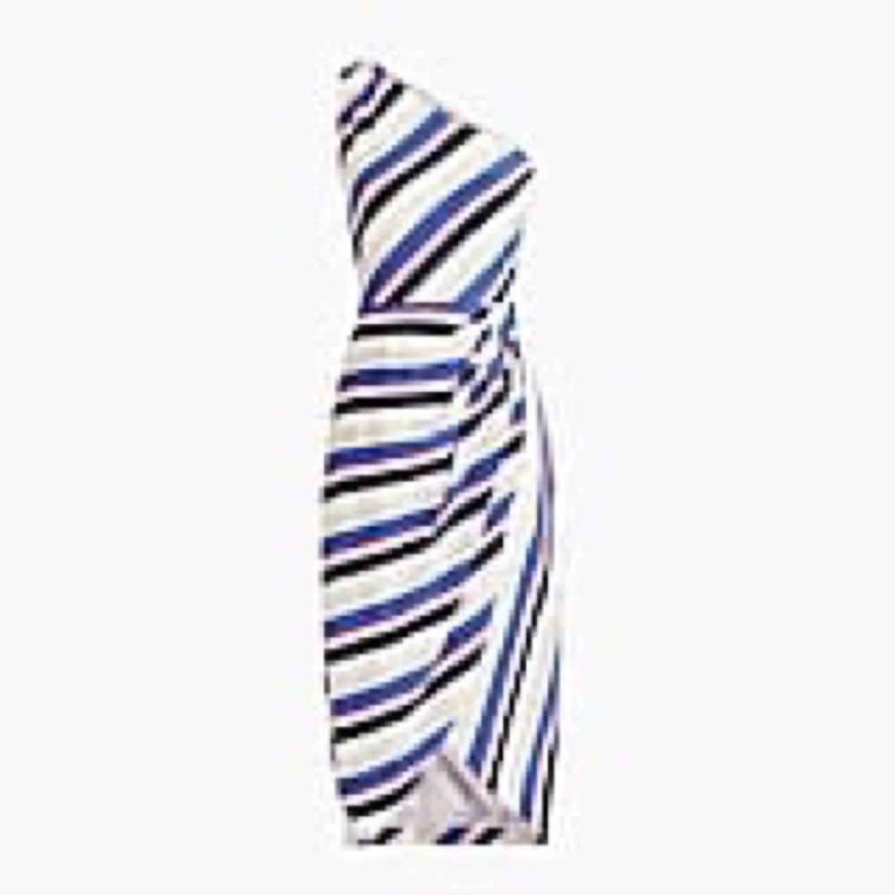 NWT J. Crew Silk One-Shoulder Dress